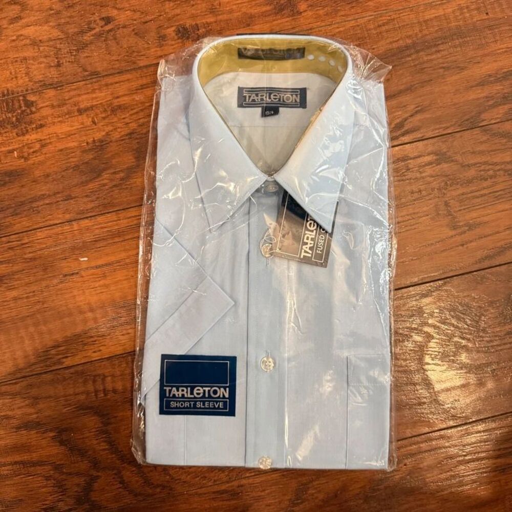Vintage NWT Tarelton - 15 1/2 - short sleeve button up